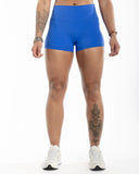 women blue short front view