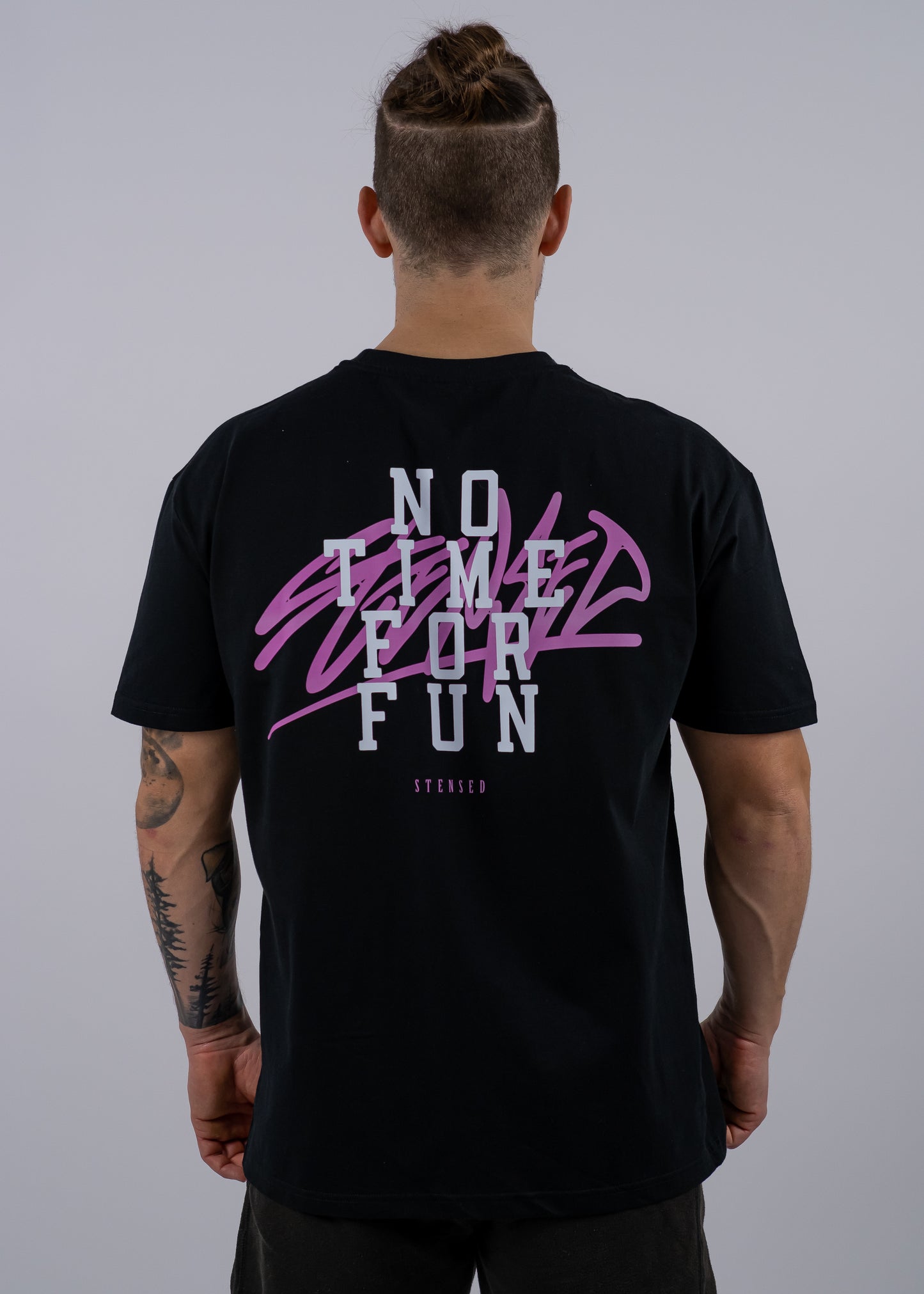 T-shirt STENSED Oversize Pink Graf