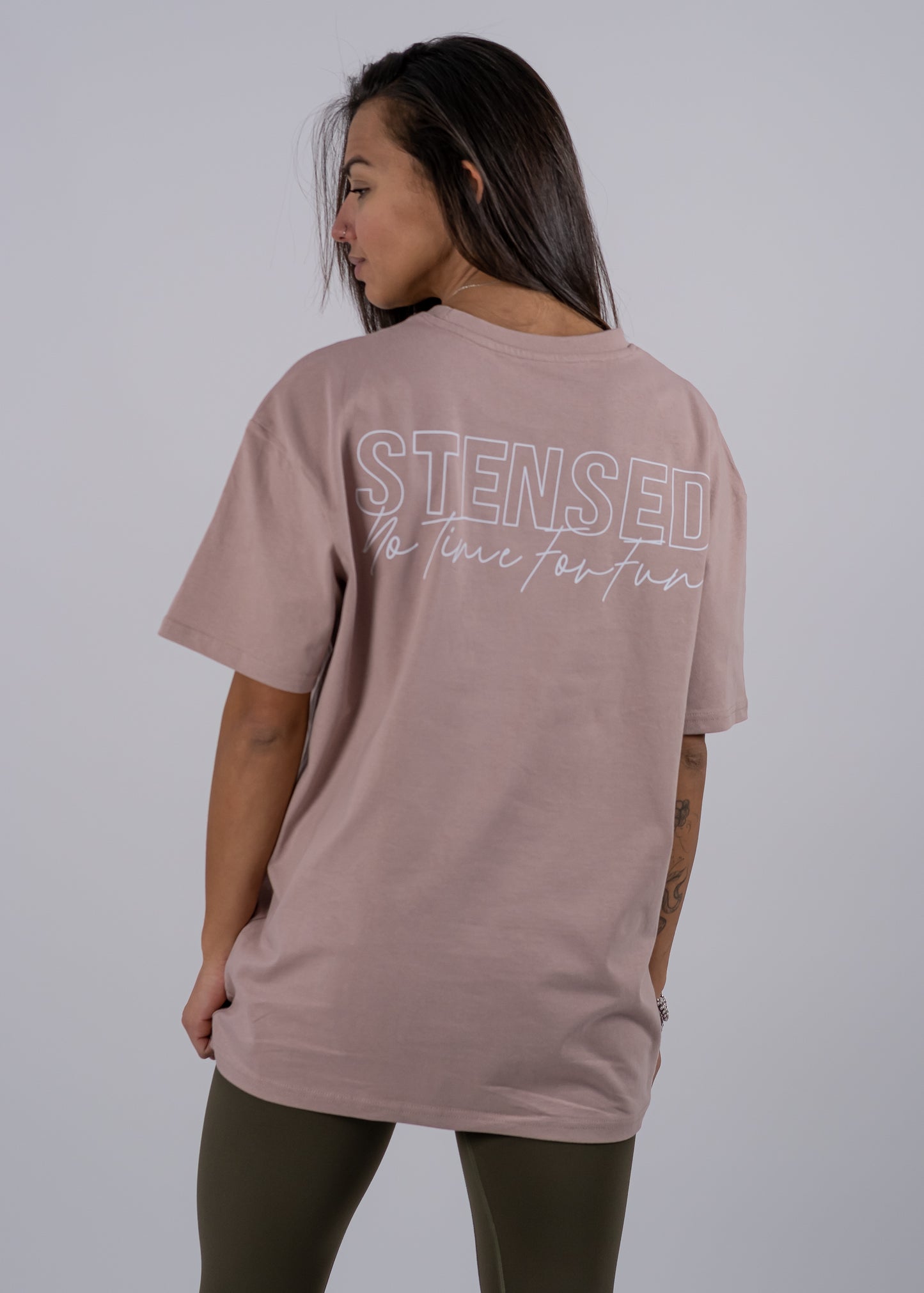 T-shirt STENSED Oversize Dusk Rose Femme